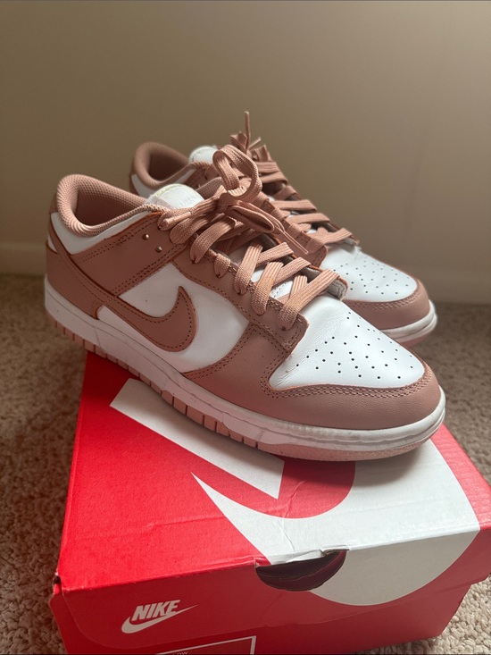Nike Shoes - Nike Women’s Low-Top Sneakers in Dusty Pink and White